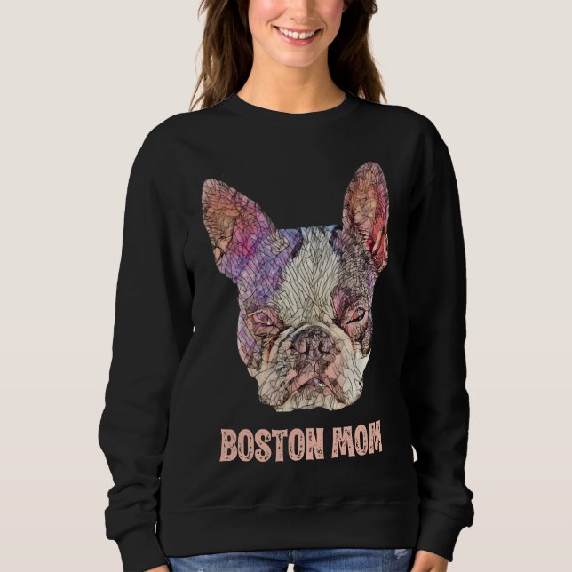 Sudadera Mamá de Boston Terrier Mamá De Boston Foco (Anverso)