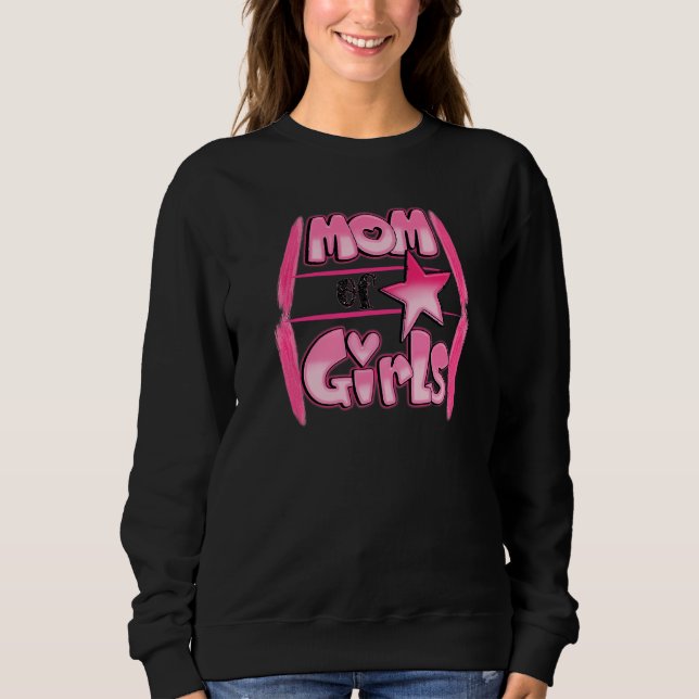 Sudadera Mamá De Chicas Feliz Día De La Madre (Anverso)