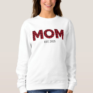 Sudadera Mamá de Cuadro Moderno de Búfalo Fecha de Establec