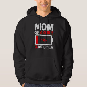 Sudadera Mamá De Cuatro Chicas De Hijas Días de la Madre