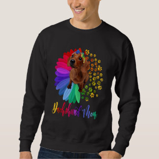 Sudadera Mamá de Dachshund medio madre de Dachshund con gir