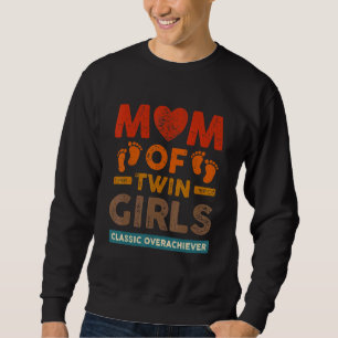Sudadera Mamá De Dos Chicas Gemelos Clásico Sobreviviente T