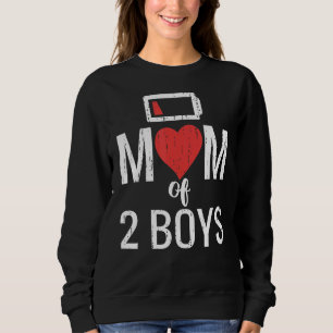 Sudadera Mamá de dos niños hermanos de cumpleaños gemelos D