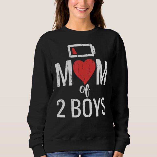 Sudadera Mamá de dos niños hermanos de cumpleaños gemelos D (Anverso)