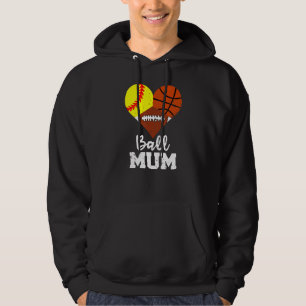 Sudadera Mamá de fútbol de baloncesto de Mamá Ball