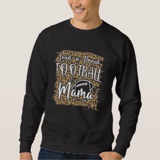 Sudadera Mamá de fútbol jugador de fútbol estampado de leop