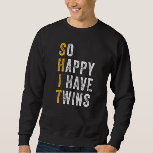 Sudadera Mamá de gemelos tan feliz que tengo el día de las