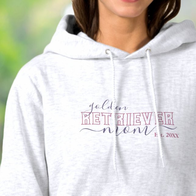 Sudadera Mamá de Golden Retriever Varsity Script Establecid (Subido por el creador)