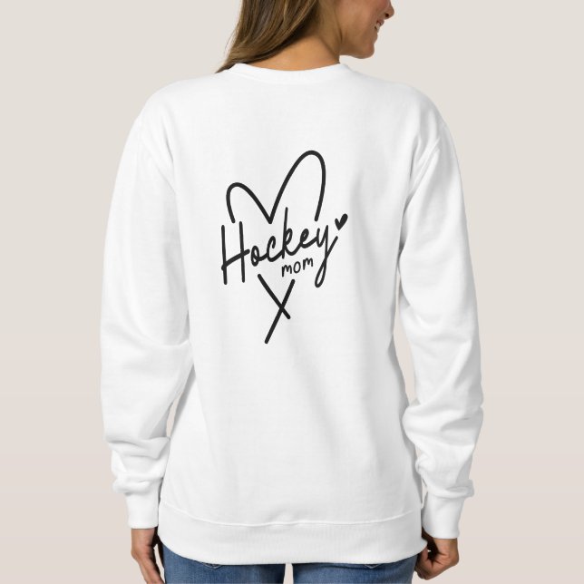 Sudadera Mamá de Hockey Adorable (Reverso)