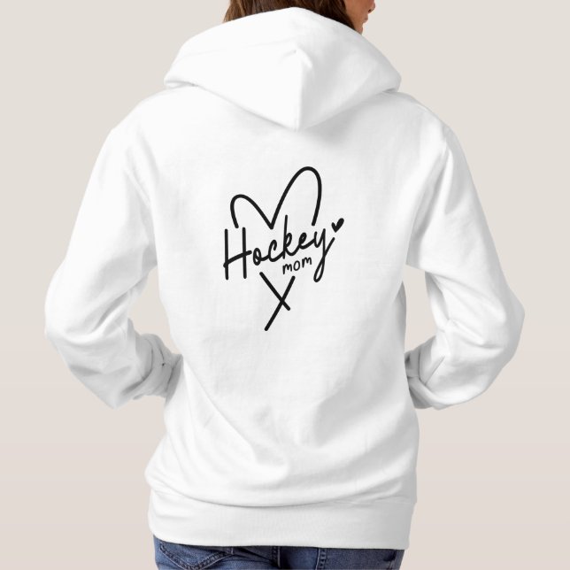 Sudadera Mamá de hockey de amor personalizada (Reverso)