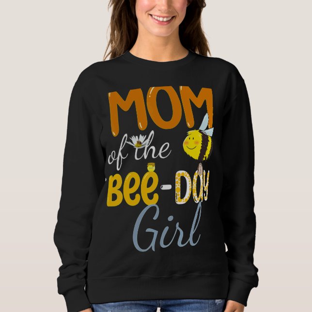Sudadera Mamá De La Chica De Abeja, Familia Floral Hive Fie (Anverso)