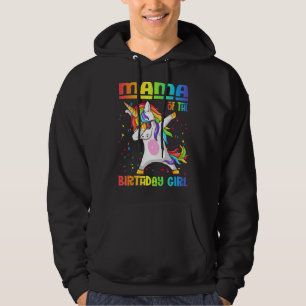 Sudadera Mamá De La Chica De Cumpleaños Dabbing Unicorn Cum
