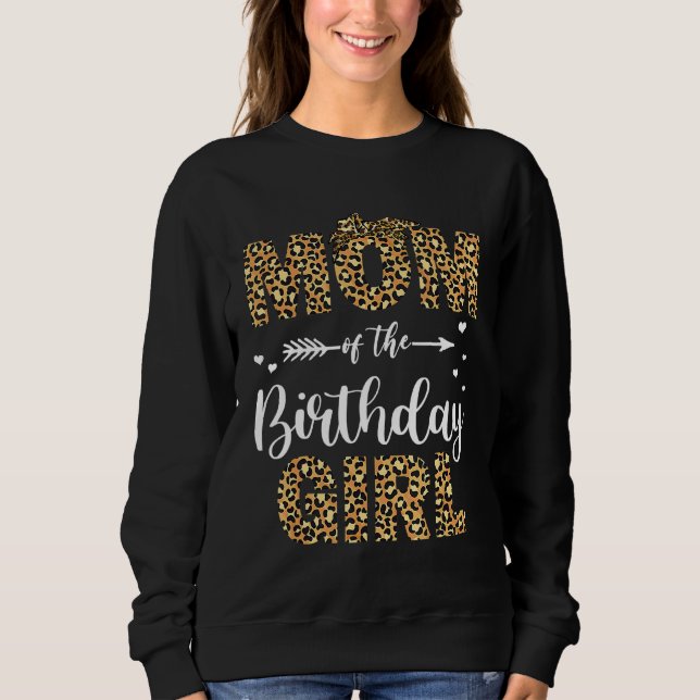 Sudadera Mamá De La Chica De Cumpleaños Mamá Leopard Matand (Anverso)