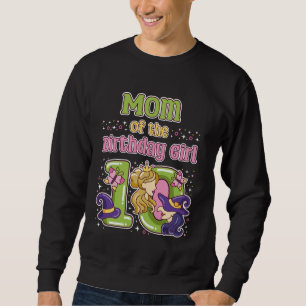 Sudadera Mamá de la Cumpleañera Rosa Verde Princesa 10º