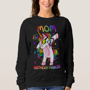 Sudadera Mamá De La Princesa De Cumpleaños Chica Dabbing Un