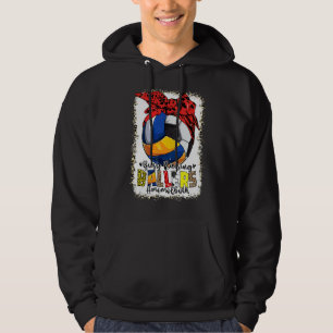 Sudadera Mamá De Los Dos Baloncestistas De Voleibol Ocupado