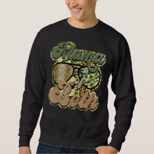 Sudadera Mamá De Los Dos Gafas Vintage Leopardo Camo Retro