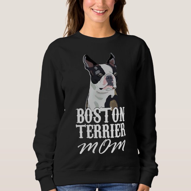 Sudadera Mamá de perro de Boston Terrier Fop (Anverso)