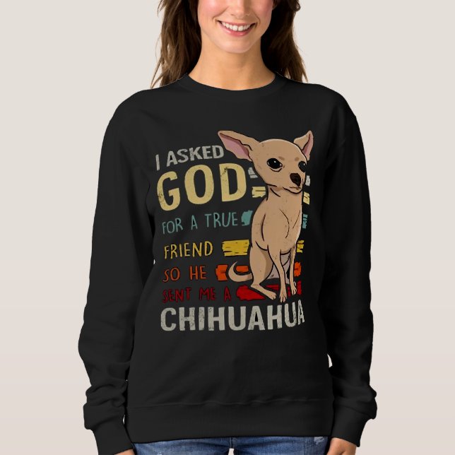 Sudadera Mamá de perro de Chihuahua, papá, graciosa (Anverso)