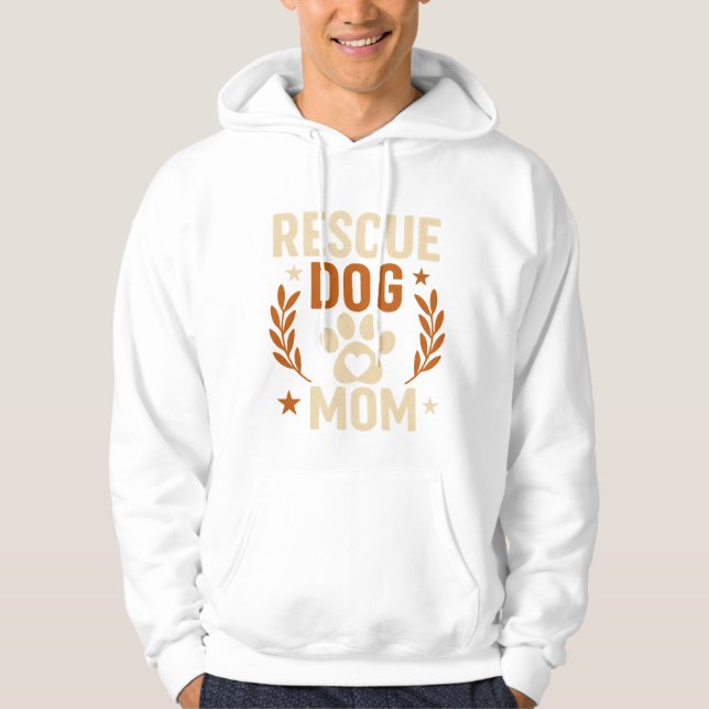 Sudadera Mamá de perro de rescate (Anverso)