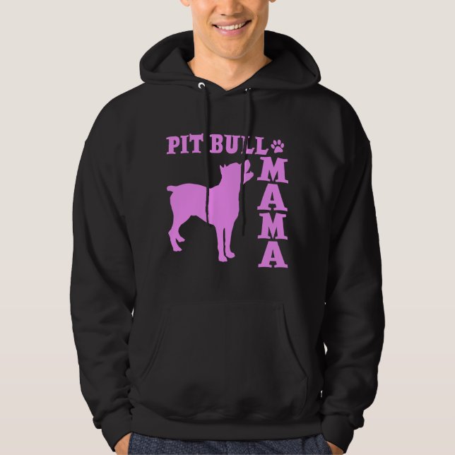 Sudadera Mamá de PitBull, rosada (Anverso)