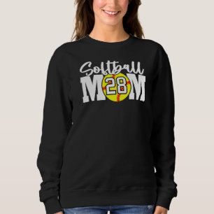 Sudadera Mamá de Softball número 28