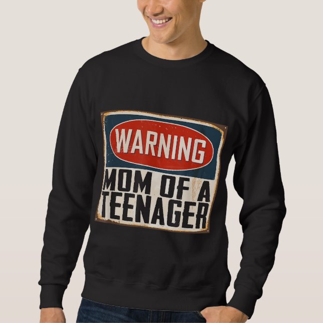 Sudadera Mamá de un adolescente oficial de cumpleaños númer (Anverso)