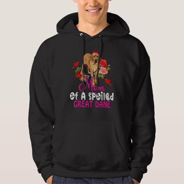 Sudadera Mamá De Un Gran Danés Malogrado Gran Dane Bow Ti (Anverso)