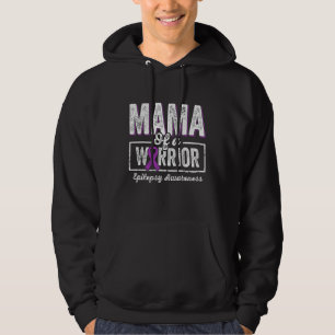 Sudadera Mamá de un Guerrero Mamá de Epilepsia Listón Morad