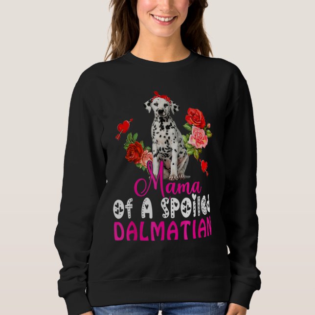 Sudadera Mamá De Un Tiro Dalmático Dalmatiano De Bow (Anverso)