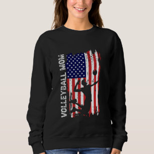 Sudadera MAMÁ de voleibol bandera americana Patriótica Mamá