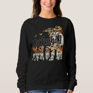 Sudadera Mamá de voleibol leopard Ball, mamá del día de la 