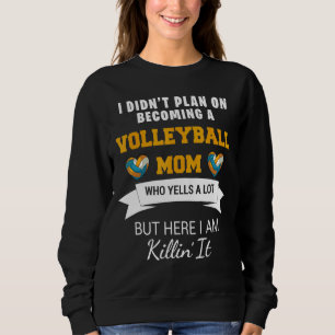 Sudadera Mamá De Voleibol Que Grita Mucho Voleibol Deportiv