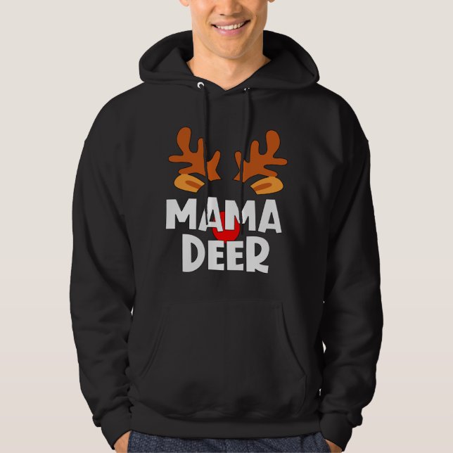 Sudadera Mama Deer coincide con los Navidades de la tribu f (Anverso)