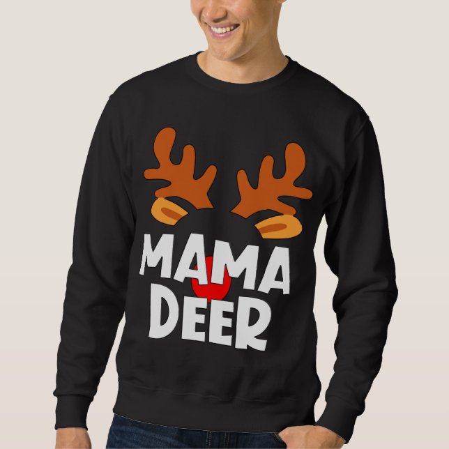 Sudadera Mama Deer coincide con los Navidades de la tribu f (Anverso)