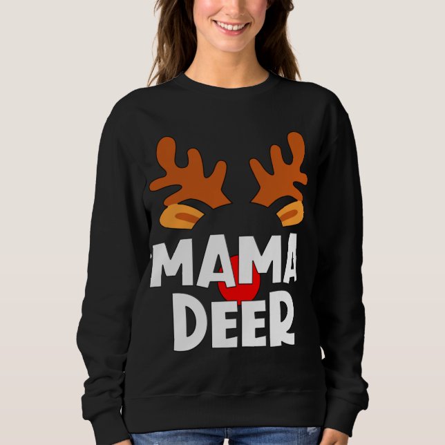 Sudadera Mama Deer coincide con los Navidades de la tribu f (Anverso)