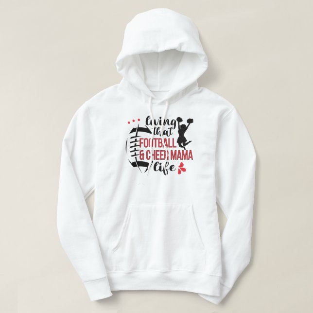 Sudadera Mamá Del Animador Jugador De Fútbol Mama Life (Diseño del anverso)
