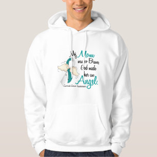 Sudadera Mamá del cáncer de cuello del útero del ángel 