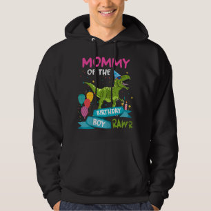 Sudadera Mamá del Cumpleañero T-Rex RAWR Dino Mujer