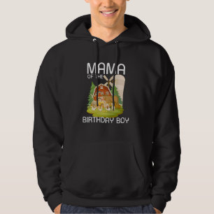 Sudadera Mamá Del Cumpleaños Niño Granja Animal Bday