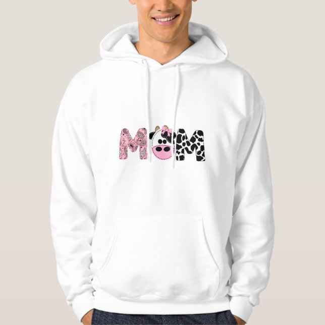 Sudadera Mamá del cumpleaños para niña granja de vacas Cump (Anverso)