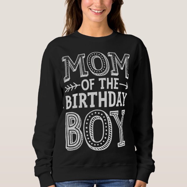 Sudadera Mamá del niño de cumpleaños Divertida Madre Famili (Anverso)