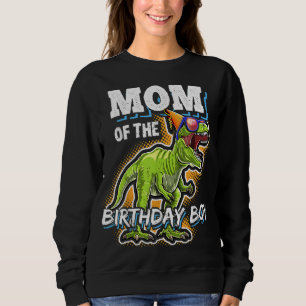 Sudadera Mamá del niño de cumpleaños que codea dinosaurio f