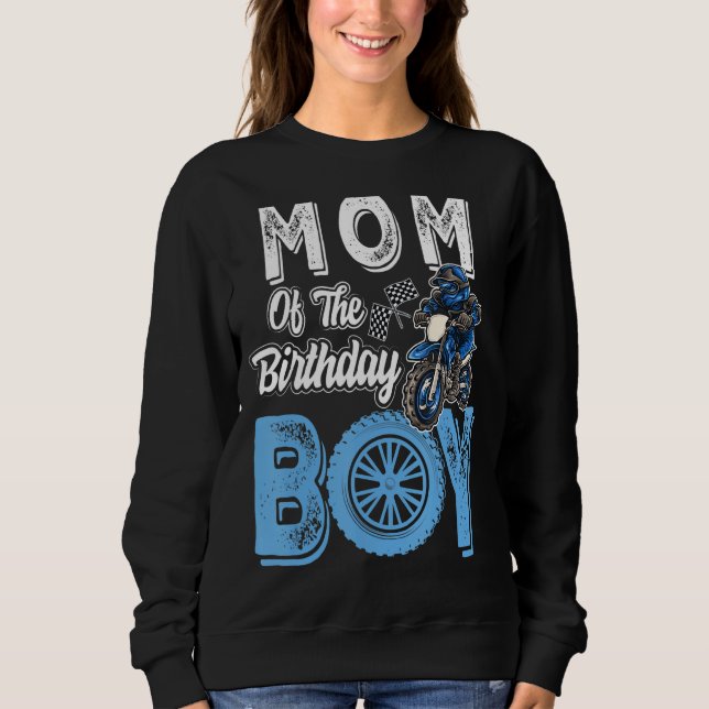 Sudadera Mamá Del Niño De Cumpleaños Sucia Bicicleta B Día  (Anverso)