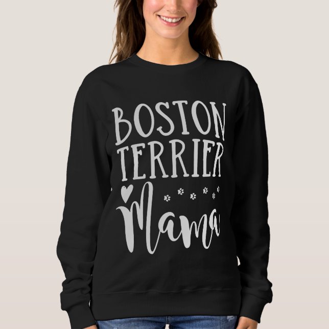 Sudadera Mamá del terror de Boston cute a mamá del perro de (Anverso)