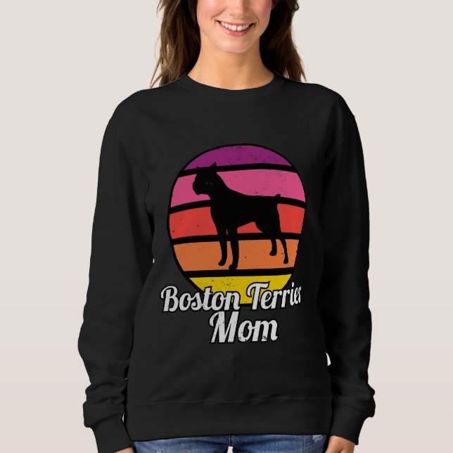 Sudadera Mamá del terror de Boston retro mamá del terror de (Anverso)