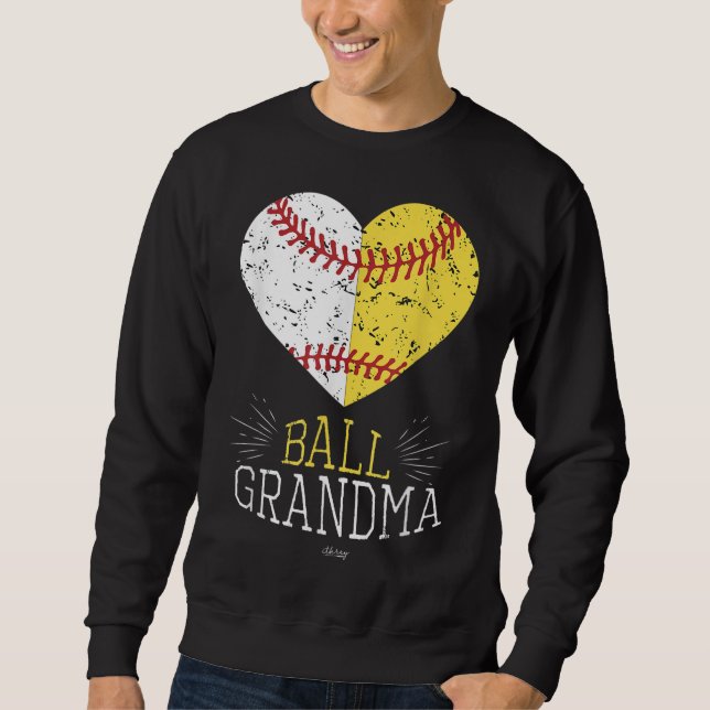 Sudadera Mamá divertida pelota de béisbol Graciosa Abuela G (Anverso)