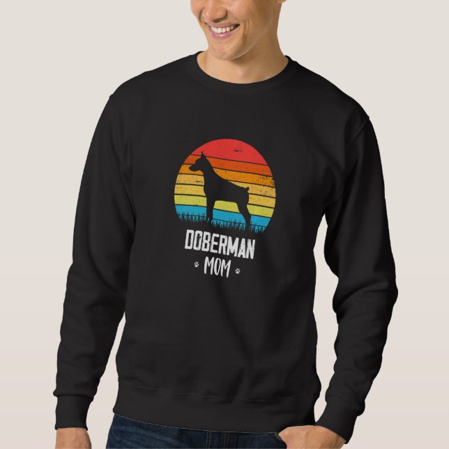 Sudadera Mamá Doberman Retro Vintage Premium (Anverso)
