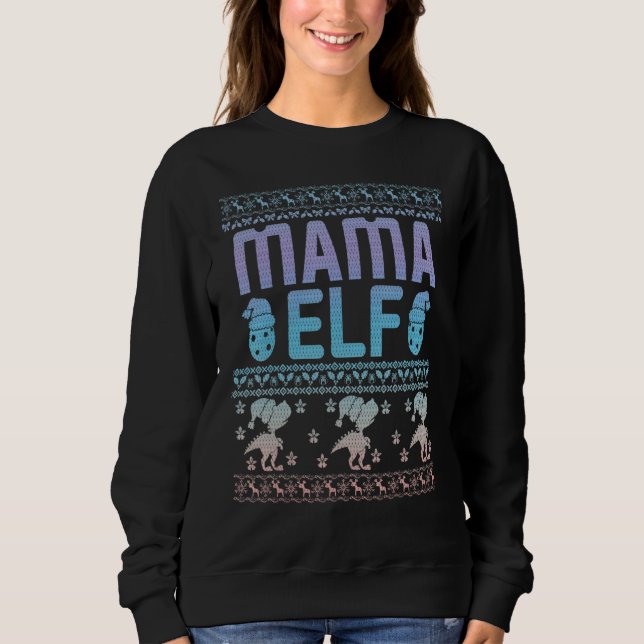 Sudadera Mama Elf Christmas Family Ugly Xmas Christmas 1 (Anverso)