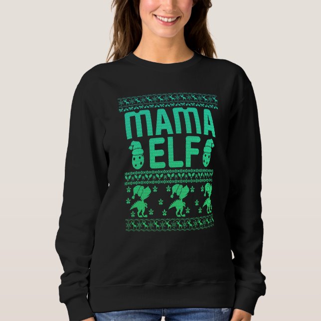 Sudadera Mama Elf Christmas Family Ugly Xmas Christmas  2 (Anverso)